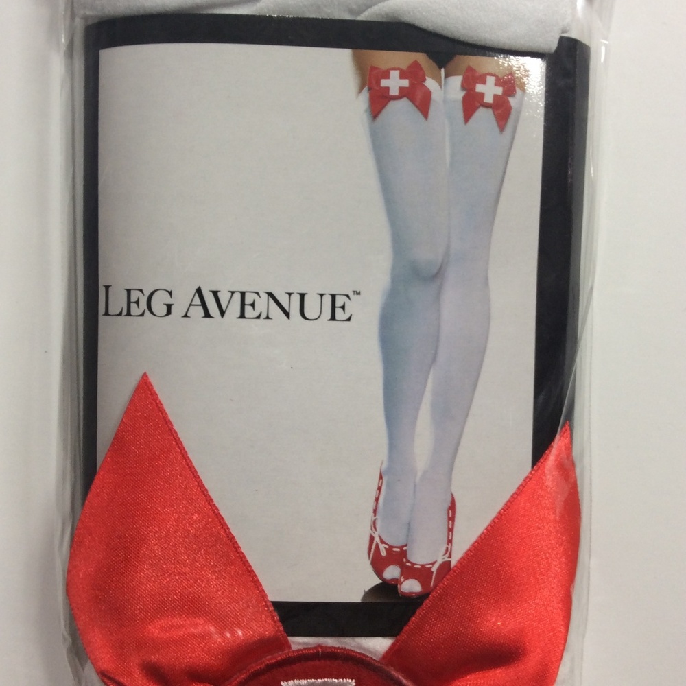 Naughty Nurse Opaque Thigh Highs (Leg Avenue)